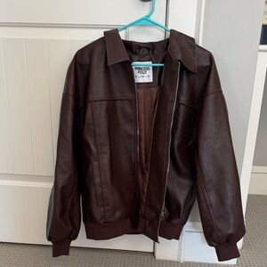 Princess Polly Dark Brown Bomber Jacket